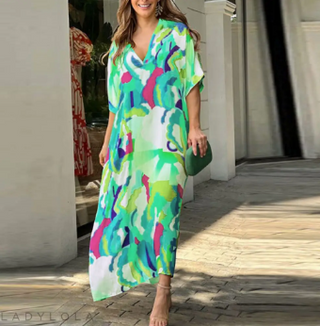 Vestido midi de colores